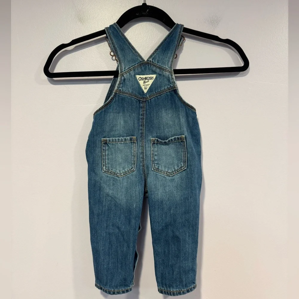 Oshkosh Bgosh heart denim baby‎ overalls